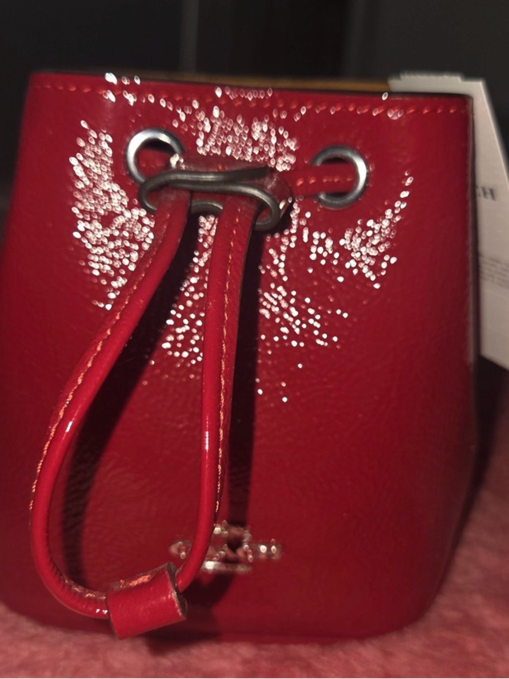 Coach drawstring wristlet